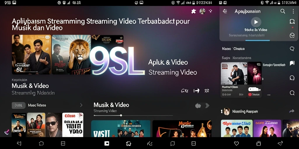 Tampilan antarmuka 9SL yang intuitif untuk Streaming Video.