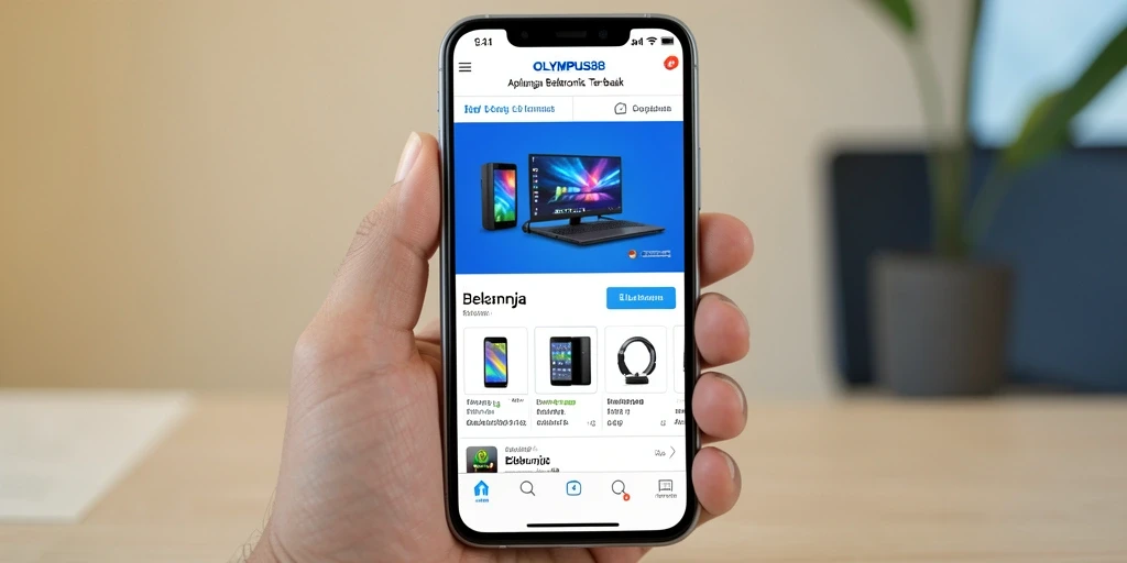 Antarmuka mudah digunakan untuk belanja elektronik.