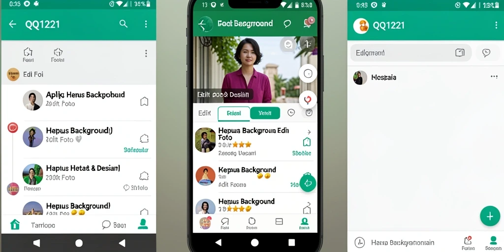 Tampilan antarmuka aplikasi Hapus Background QQ1221 yang user-friendly.