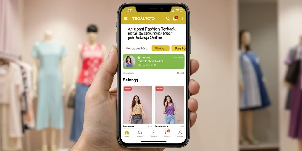 Screenshot antarmuka TEGALTOTO yang menampilkan koleksi fashion terbaru.